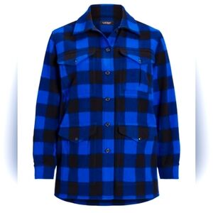 Buffalo Check Twill Shirt Jacket Ralph Lauren Woman Sz 10